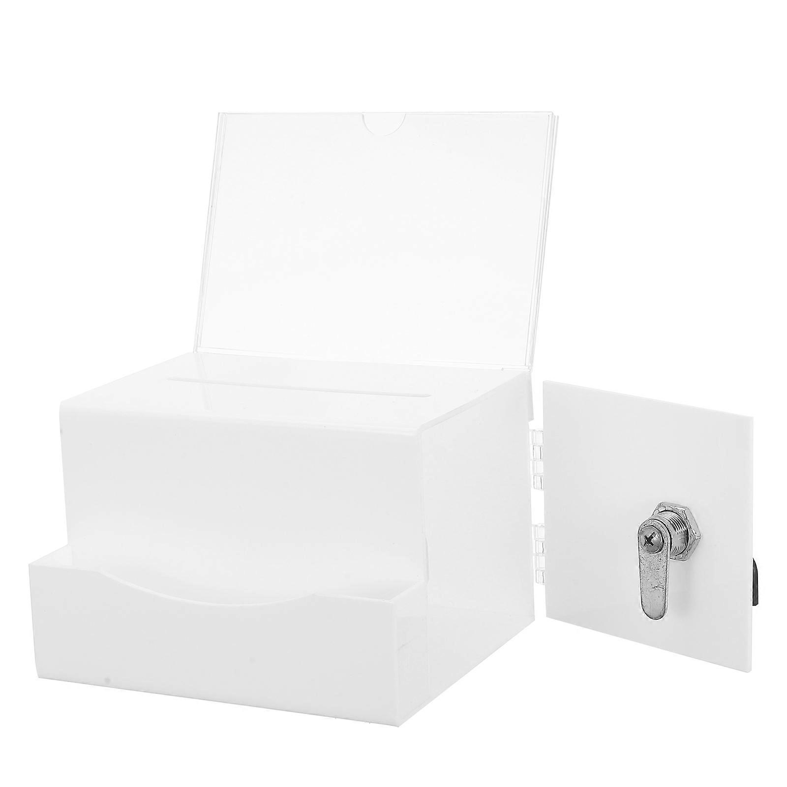 Donation Box Acrylic Lock Designed for Fundraising Multi Functional