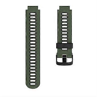 Watch Band for Garmin Forerunner Army Green Soft Silicone Strap with Quick Release Pins and Comfort Fit