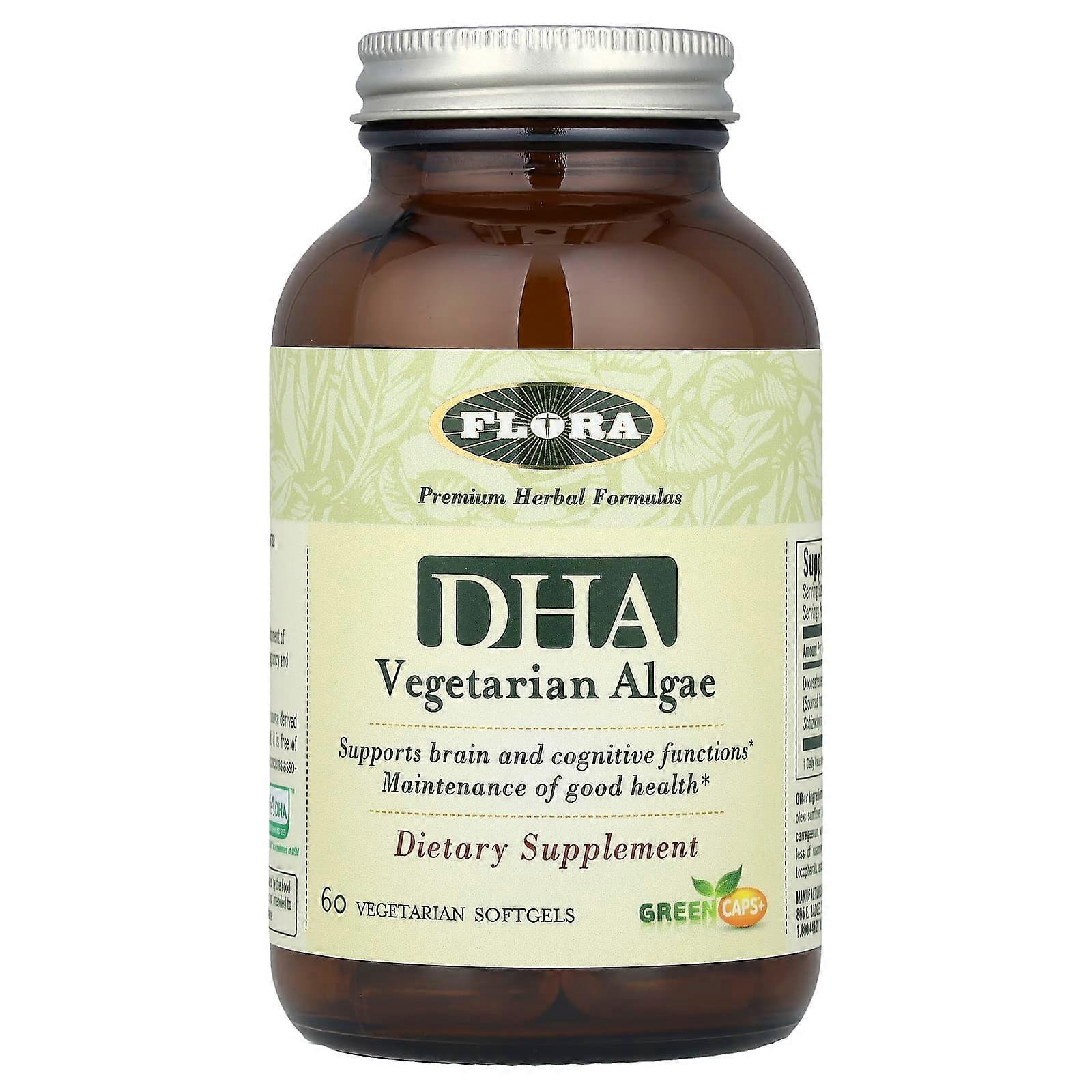 Flora, DHA Vegetarian Algae, 60 Vegetarian Softgels