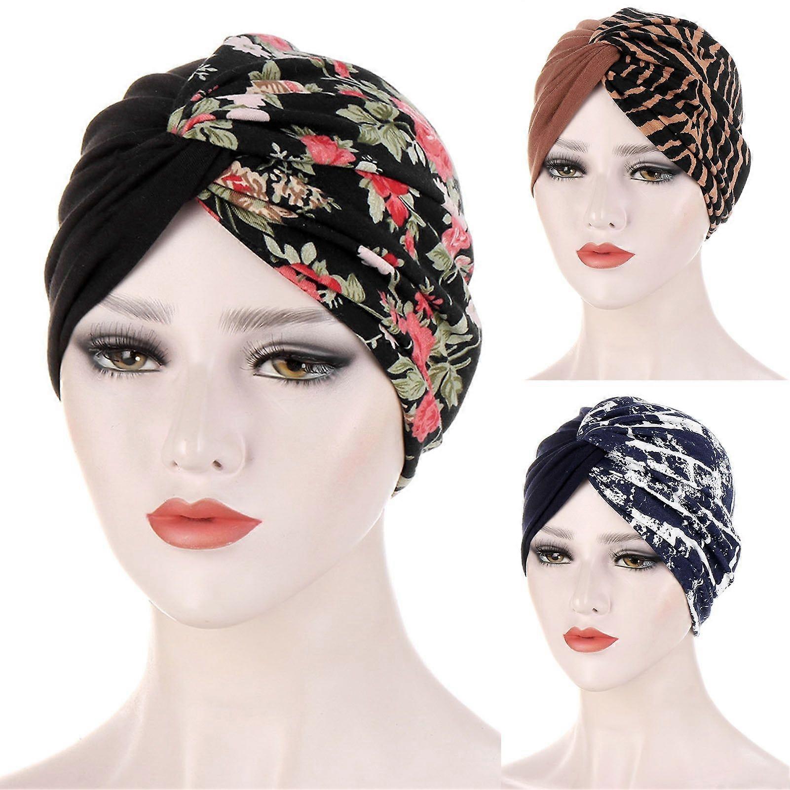 Knot Headscarf Splicing Design Multiple Functions Headwear Solid Protective Pattern Knot Head Wrap for Taking Shower