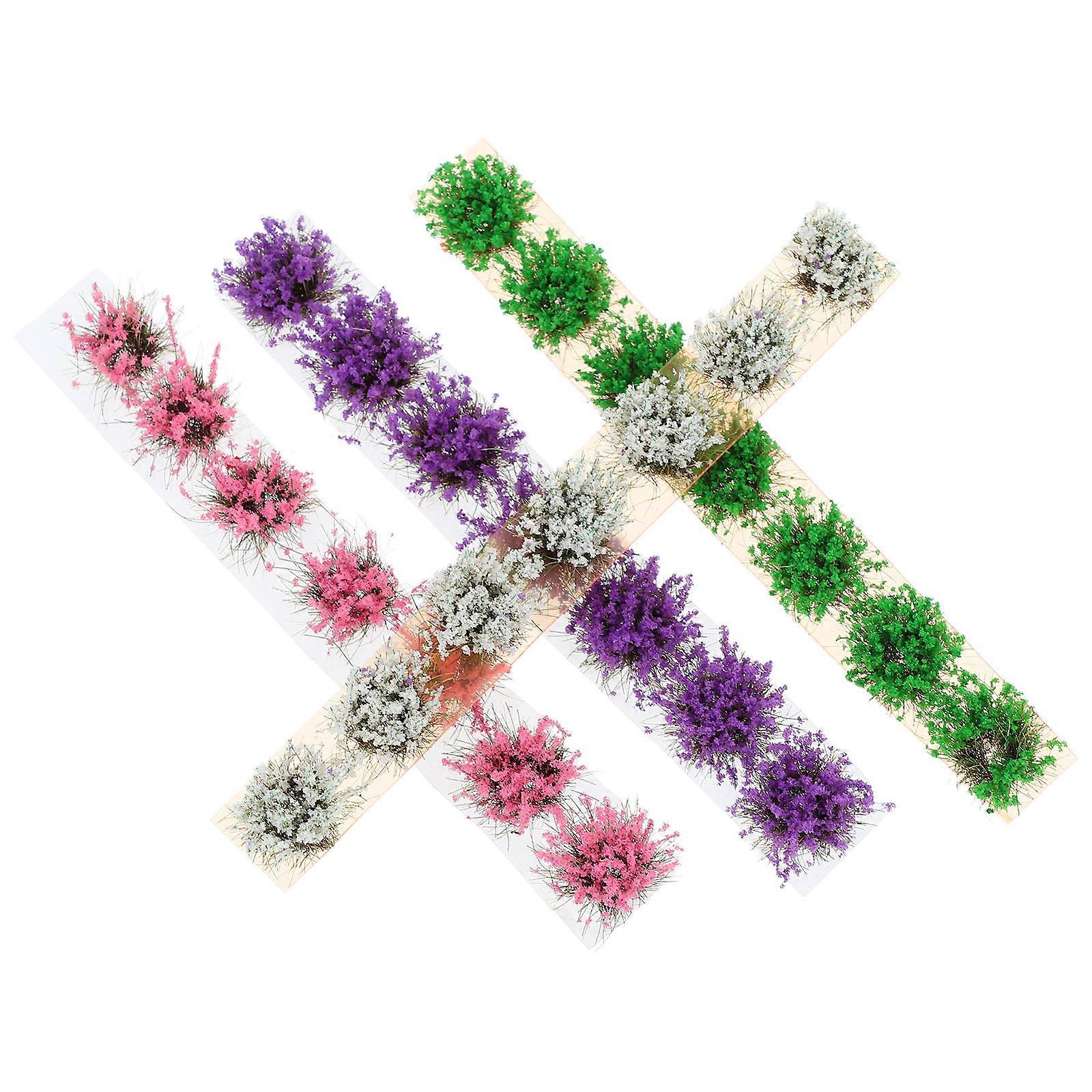 Miniature Artificial Grass for Sand Table Use with 28Pcs Grass Clusters