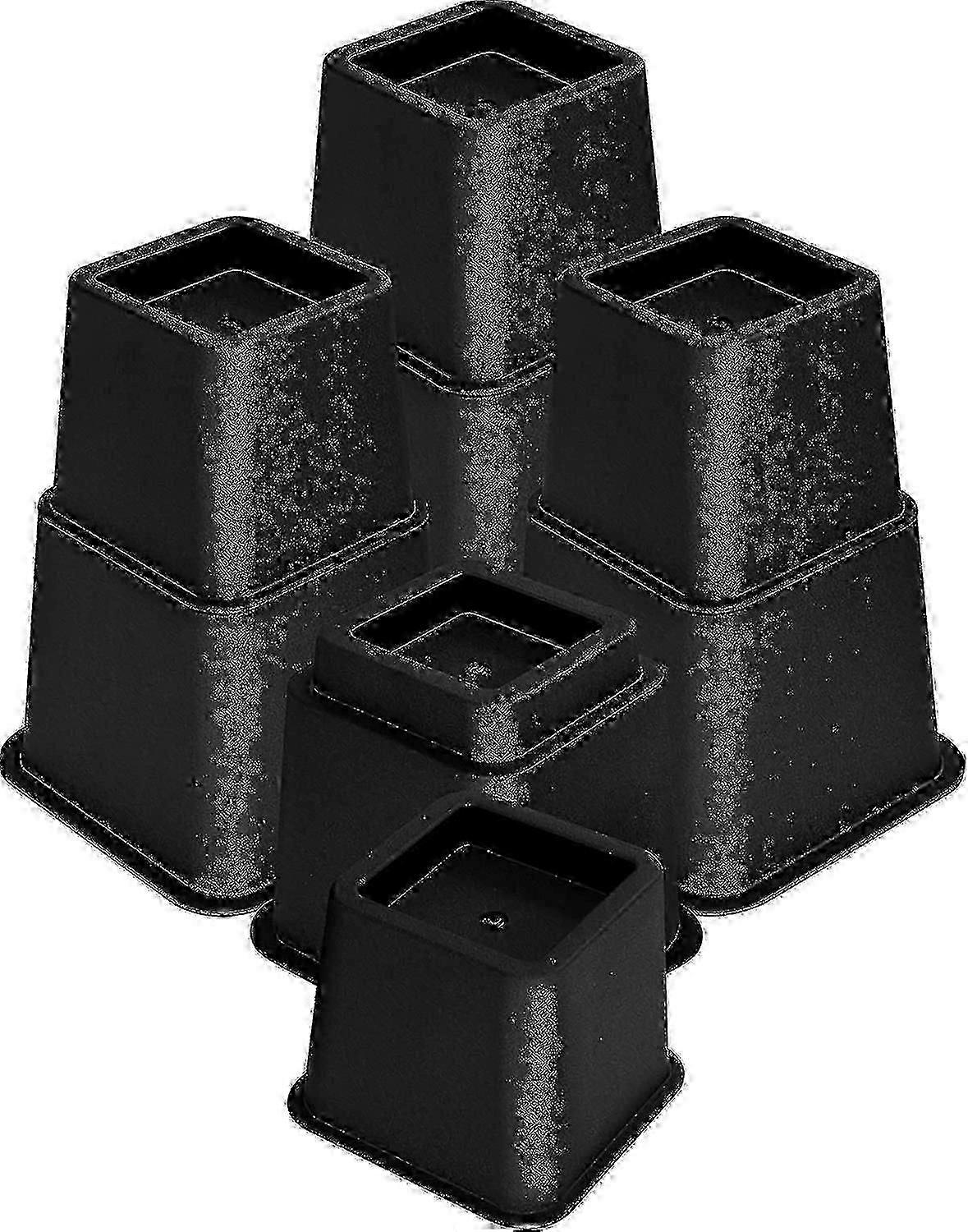 Adjustable Furniture Risers 8-Piece Set Compatible with Bed, Table, or Sofa Support