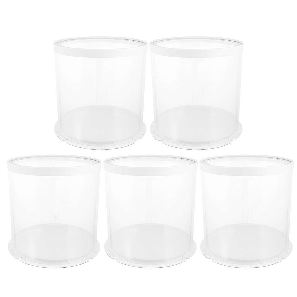Round Cake Boxes with Clear Dome Lids for Cake Packaging 5Pcs