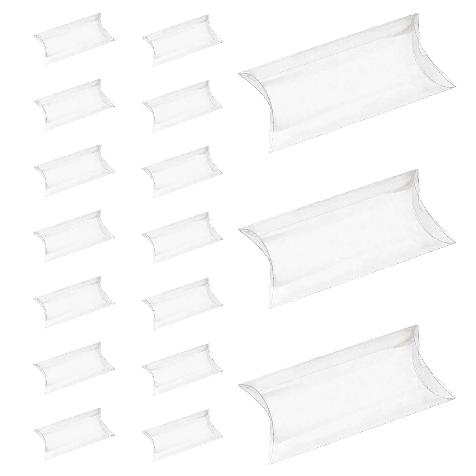 50pcs Clear Pillow Gift Boxes Candy Packaging Cases Pillow Shape Candy Case