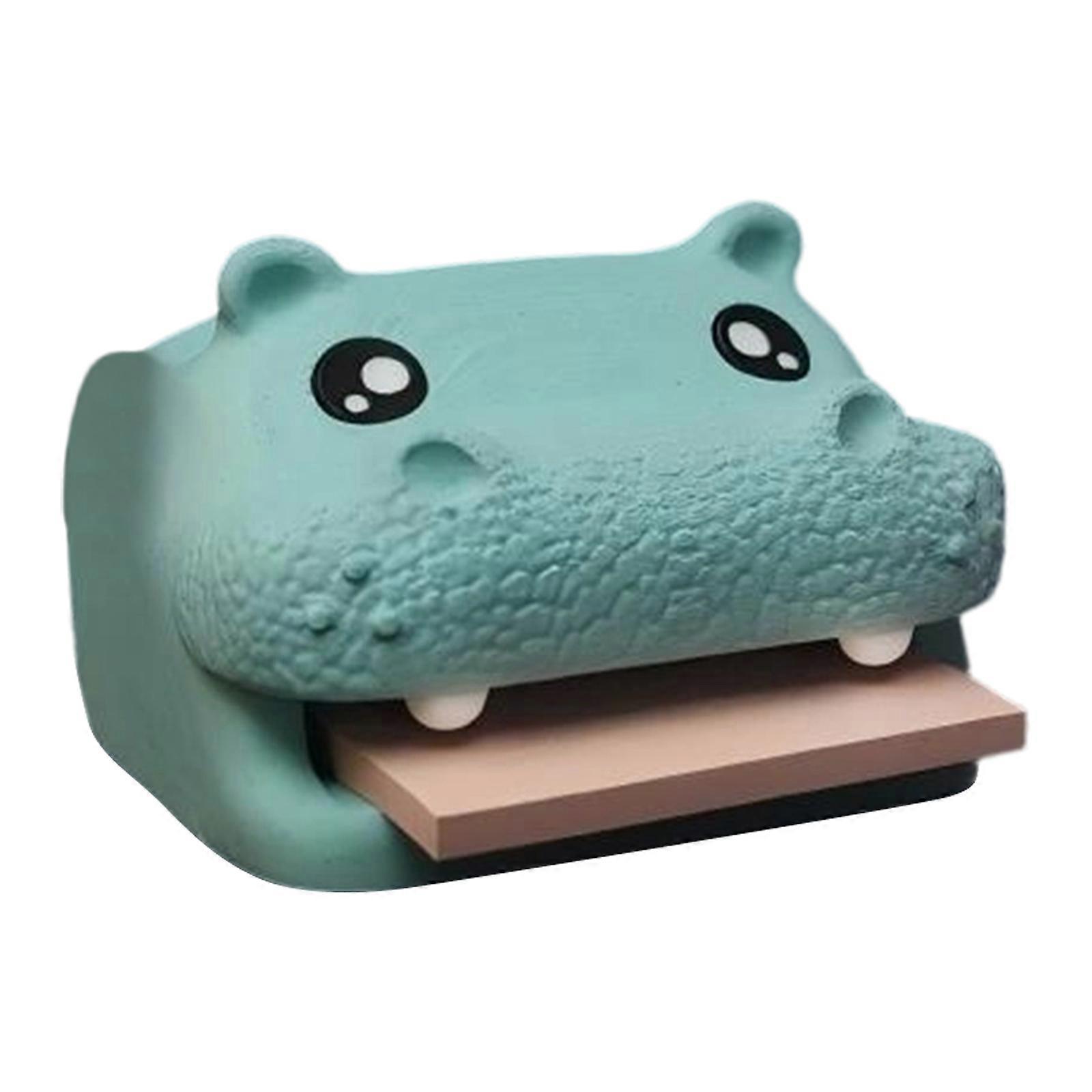 Modern Plastic Memo Pad Storage Case Note Container Plastic Texture Desktop Accessory Suitable for Home and Office Use  Blue