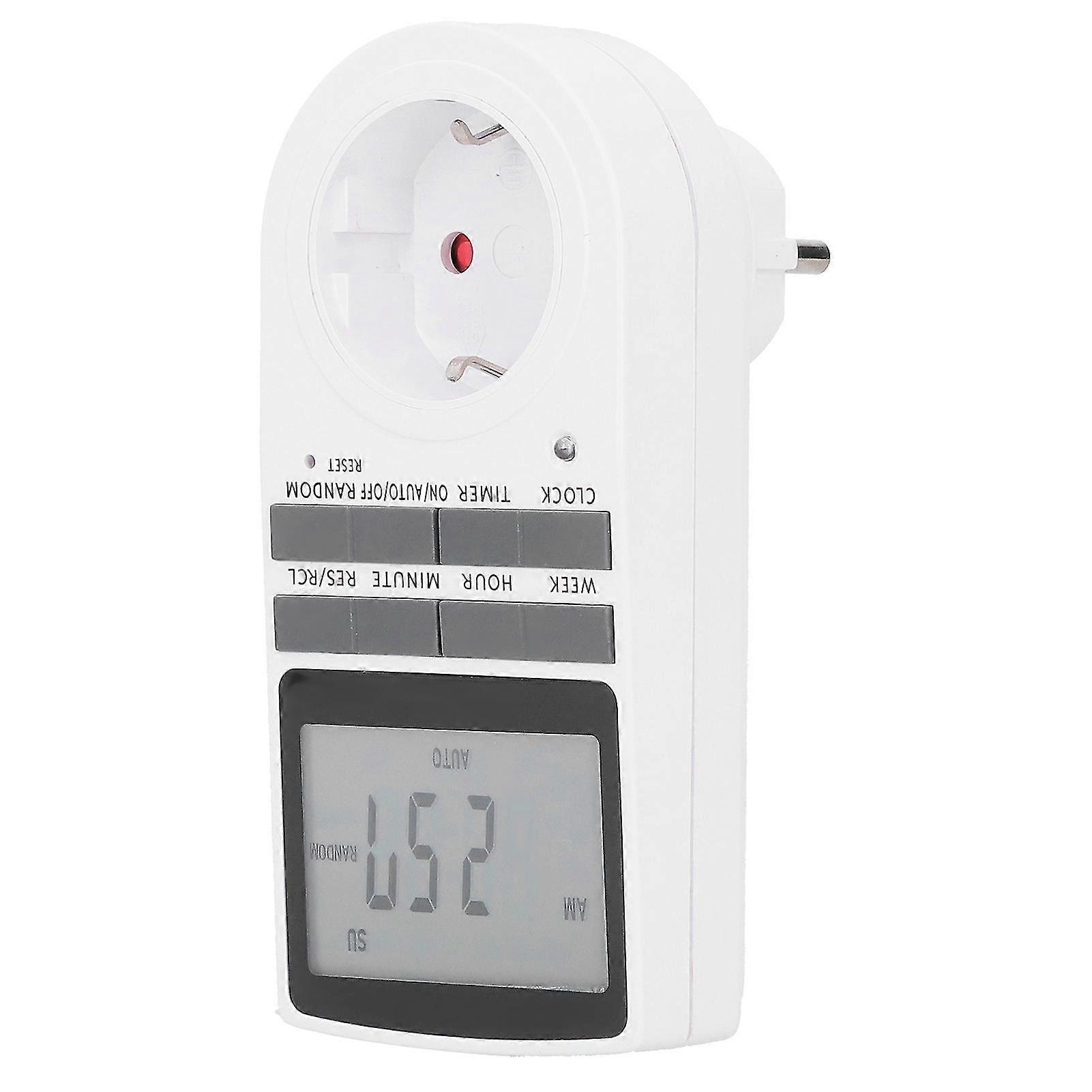 12/24 Hour LCD Display Timing Socket Plug Timer Switch Socket compatible with Kitchen Appliance EU 240V