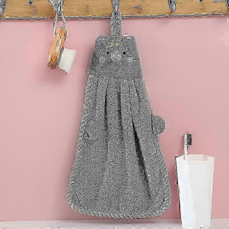 Bathroom Quick Dry Microfiber Hand Towel with Hanging Loop (4 Sizes) 4 pcs