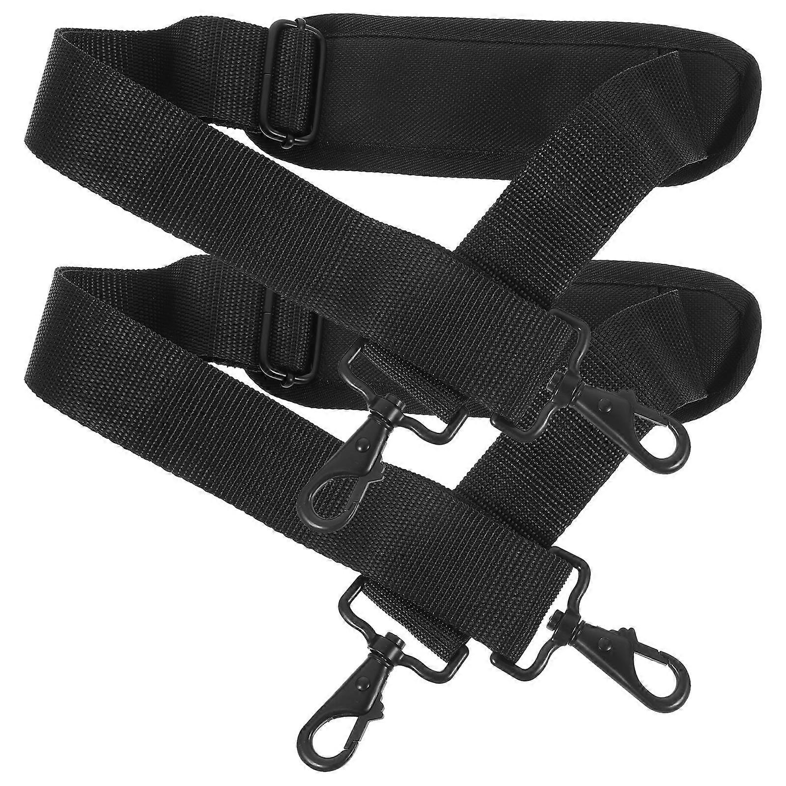 2 Pcs Professionnel Instrument Case Sangles Sangles Ceintures Ceintures (Noir)
