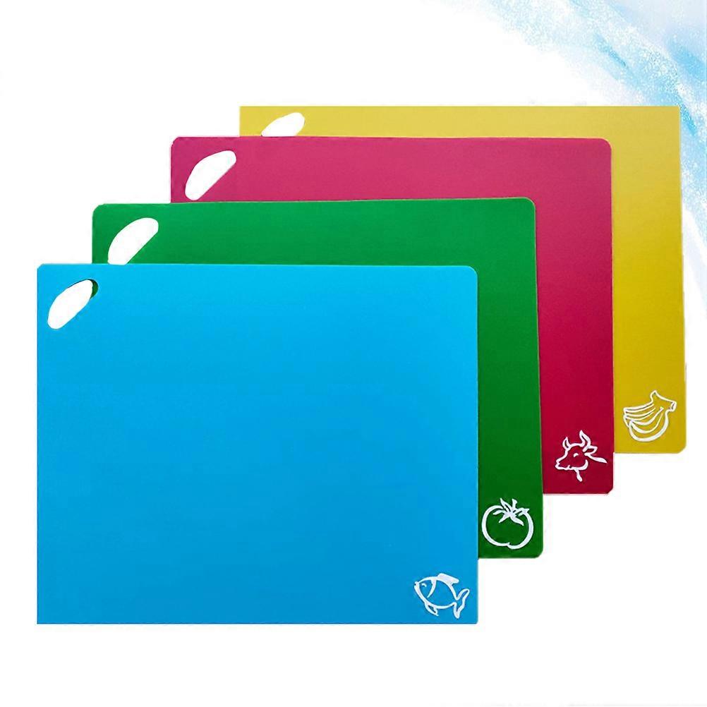 Kitchen Accessories Rectangular Chopping Board Safe for Cutting Meat Vegetables 4Pcs