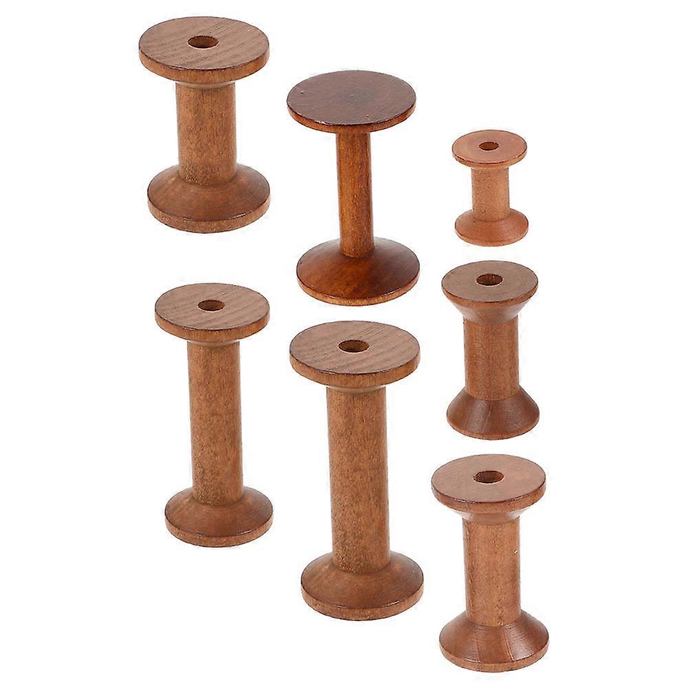 Wooden Spools Thread Holder for DIY Crafting 14Pcs Thread Spools