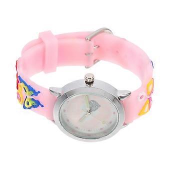 Cartoon Kids Quartz Watch, Cute Silicone Strap, Easy Read Dial, Birthday Gift for Children