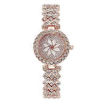 Crystal Flower Dial Ladies Watch Luxury Party Office Watch 26-27