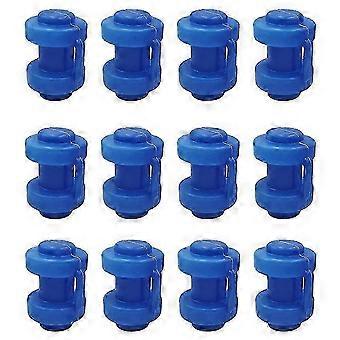 12 Pcs Trampoline End Caps for 25 mm Poles, Safety Net Attachment, Durable Plastic, Easy Installation