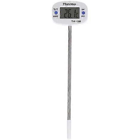 Digital Thermometer with Long Foldable Probe, Fast Accurate Reading for BBQ Oven Cooking, 150mm Food Grade Stainless Steel