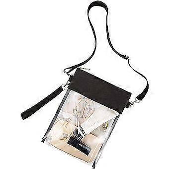 Sac à bandoulière transparent, sac à main transparent pour les femmes Approuvé par le stade avec bandoulière réglable Transparent-vertical -