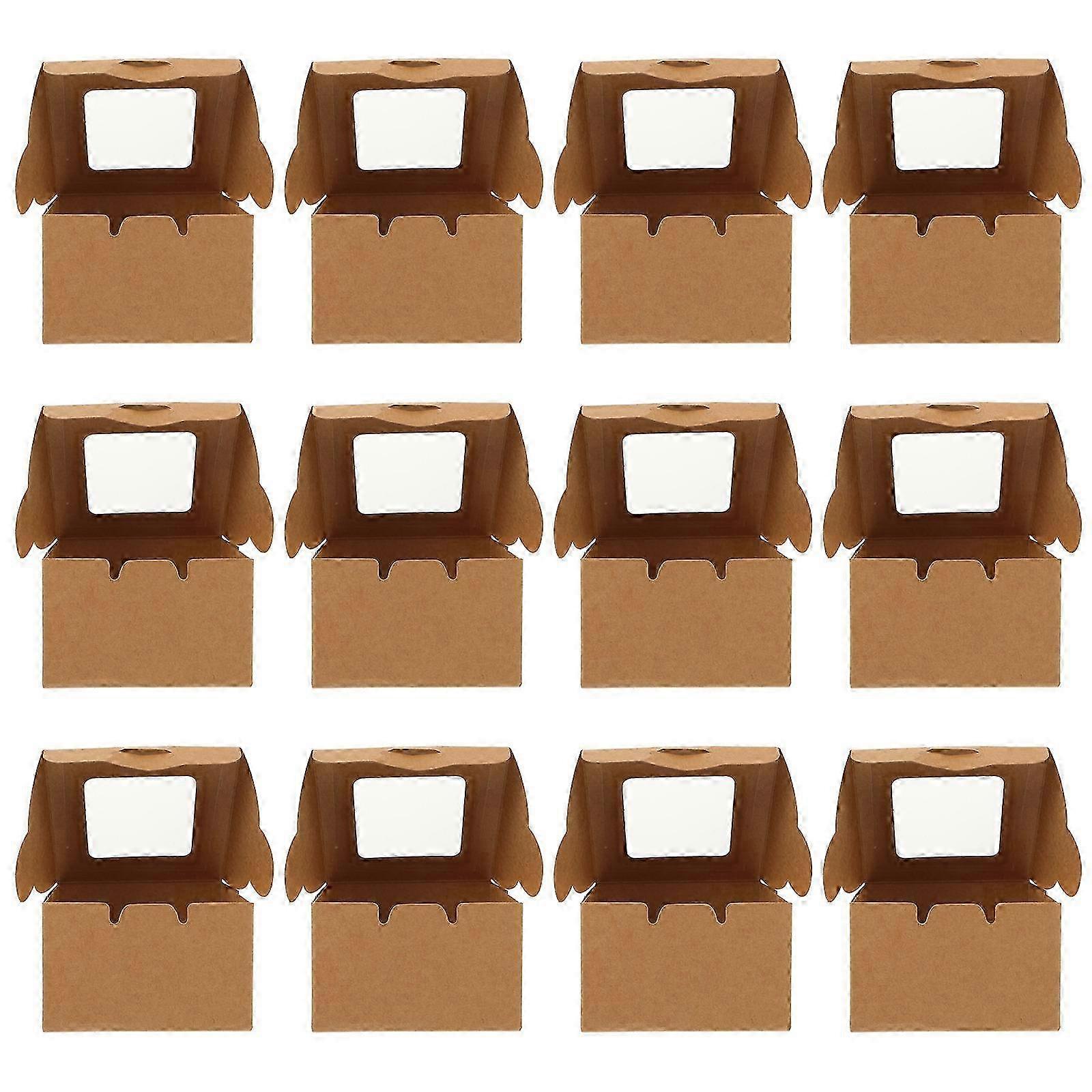 30pcs Cake Packaging Boxes Creative Food Packaging Boxes with Clear Window