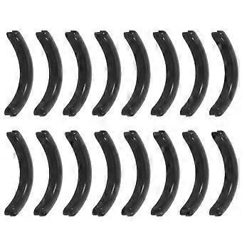 16 stuks navulpads voor wimperkruller Beste vervangende rubberen kussens wasbaar voor mascara eyeliner of lijm vlekkerige wimpers (zwart)