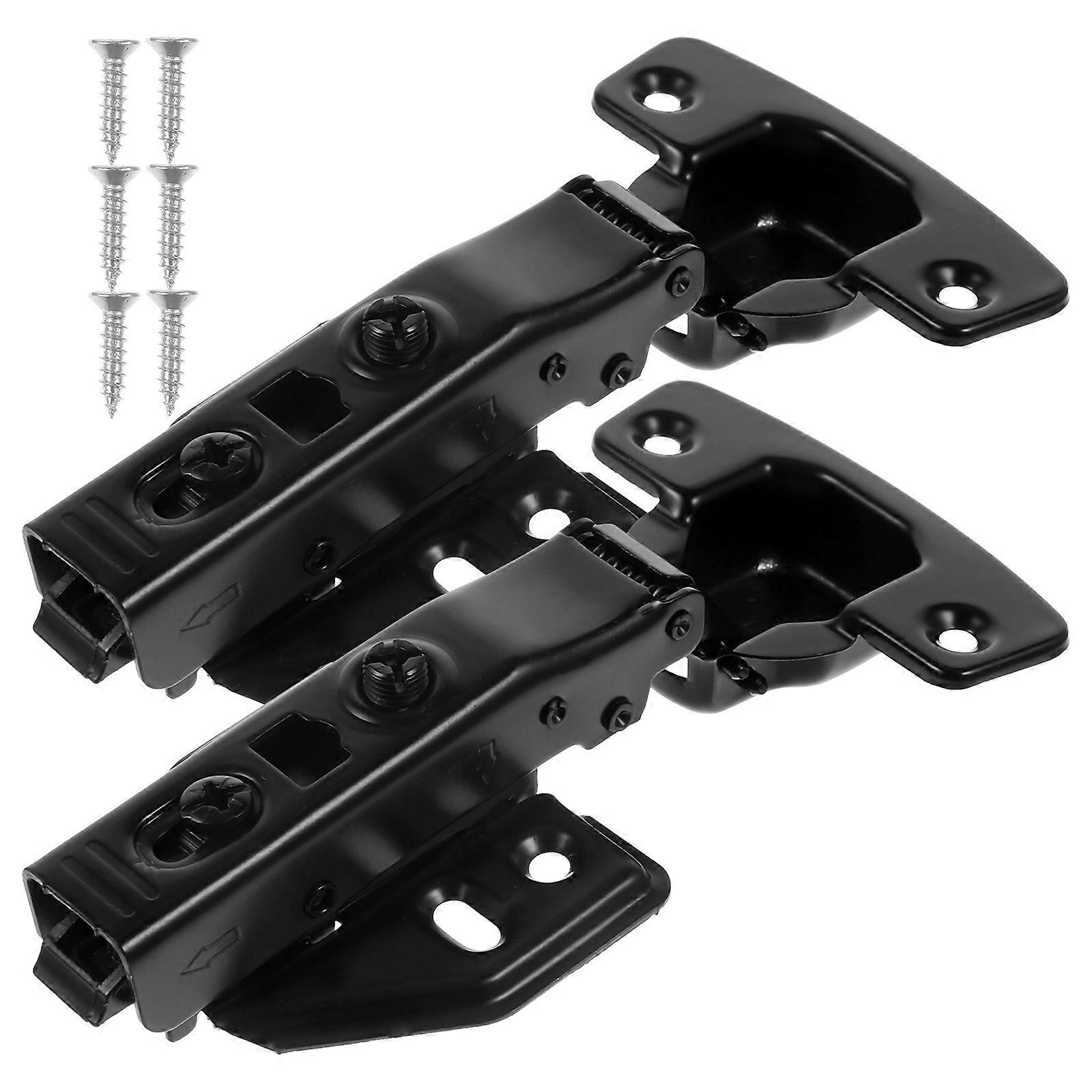 2pcs Kitchen Cabinets Hinges Full Overlay Cabinet Hinges Frameless Concealed Hinges