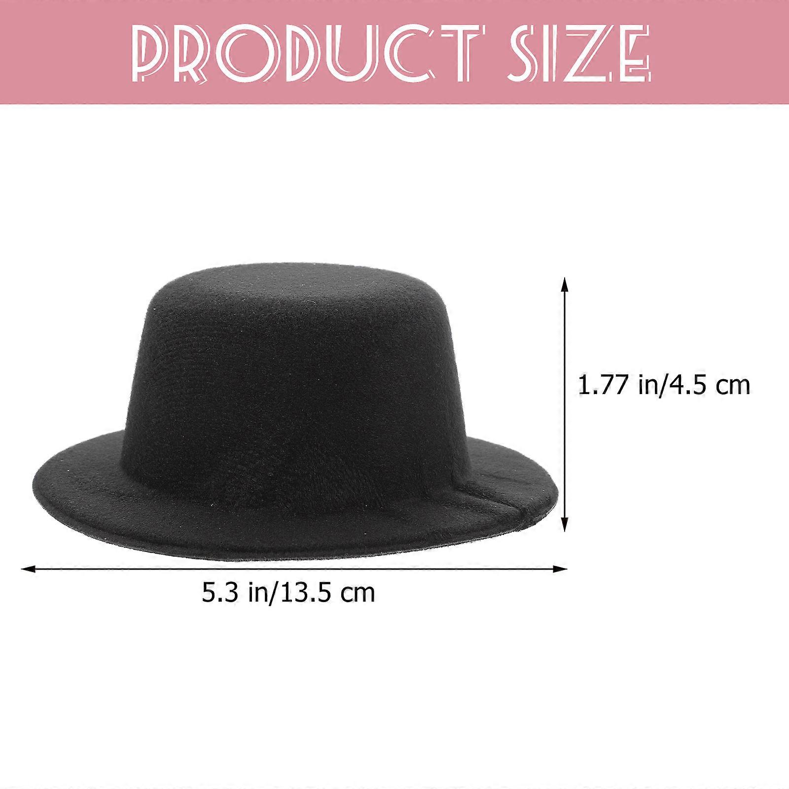 Mini Doll Hat Lovely Hat for Decor Black Nap Material