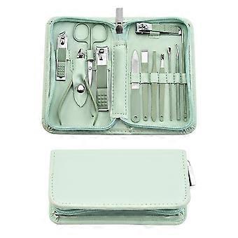 Professional Stainless Steel Manicure Set 12pcs Nail Clipper Kit with AllinOne Grooming Tools