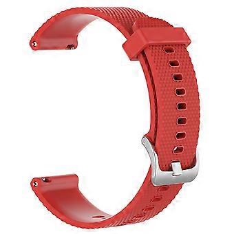Silicone Replacement Strap for Garmin Vivoactive 3 and Vivomove HR, Red Small, Adjustable Fit