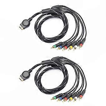 Component Cable Compatible with PS2/PS3, 1.8m High Resolution Game Cable