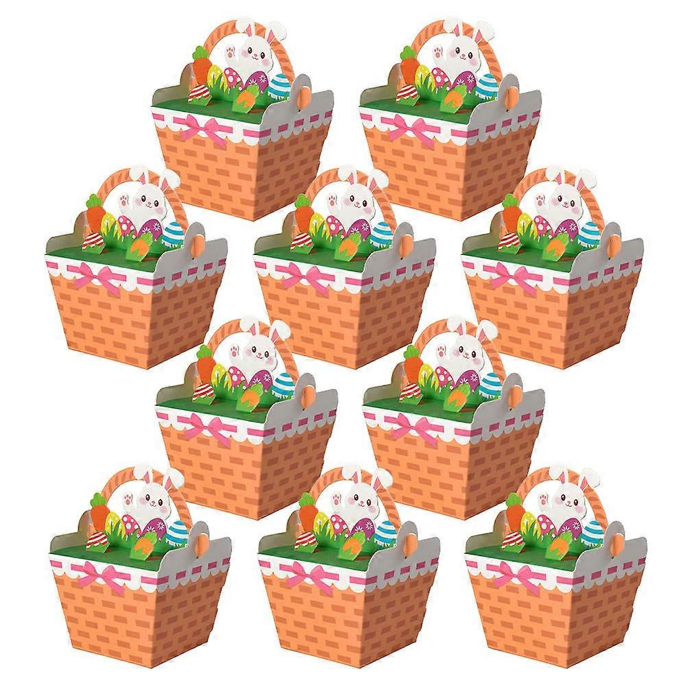 50Pcs Set Easter Basket Paper Box for Candy and Cookie Gift Packaging