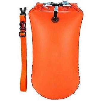 Bright Inflatable Adult Swim Buoy Open Water Triathlon Snorkel Waterproof Storage Adjustable Belt