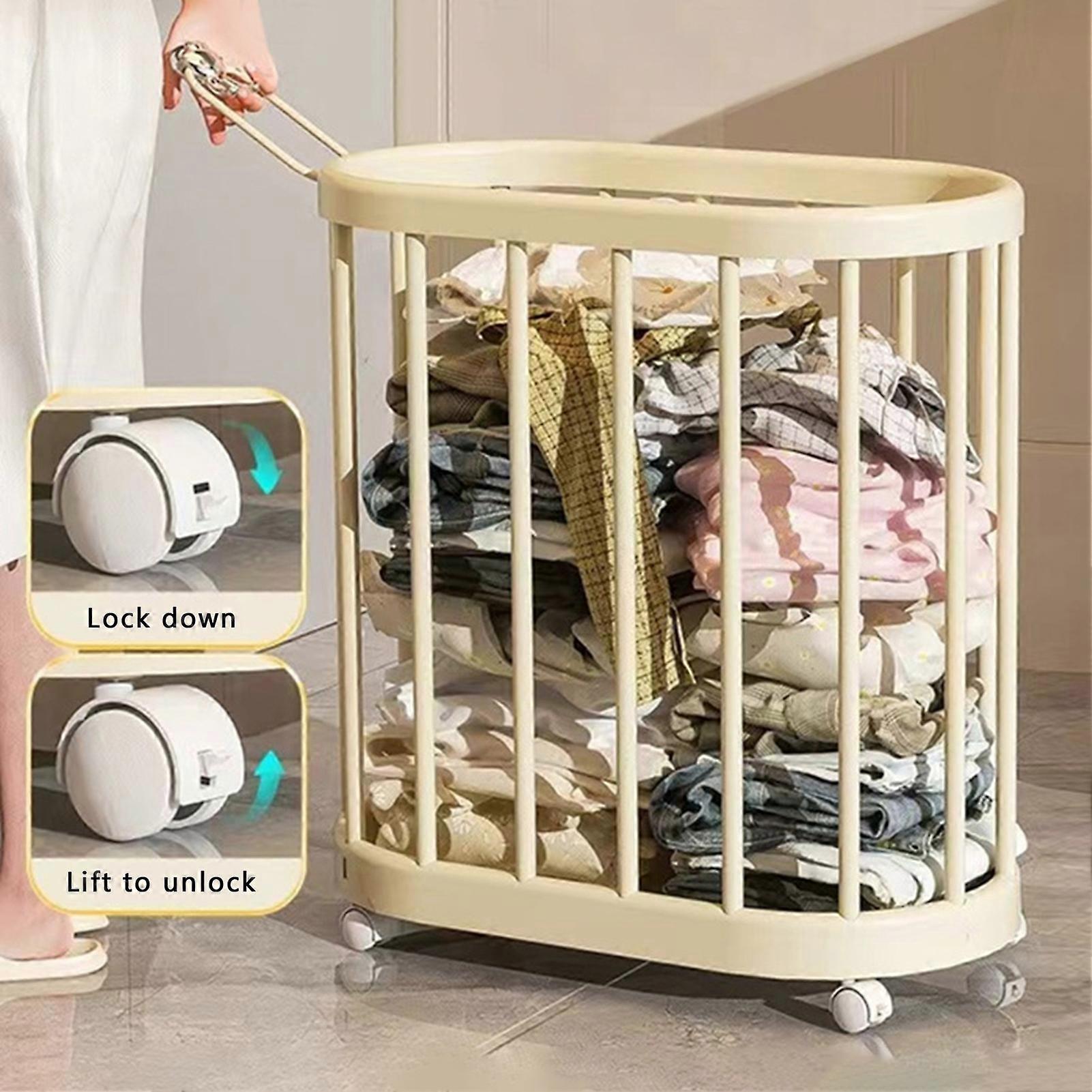 Laundry Hamper with Wheels, Large Capacity Moisture-Proof Organizer