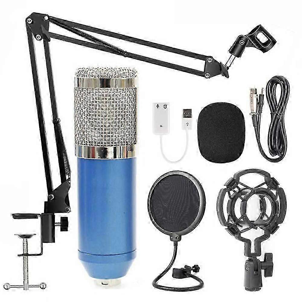 Bm-800 Professional Capacitive Microphone Vocal Recording Wired Mic compatible with Computer
