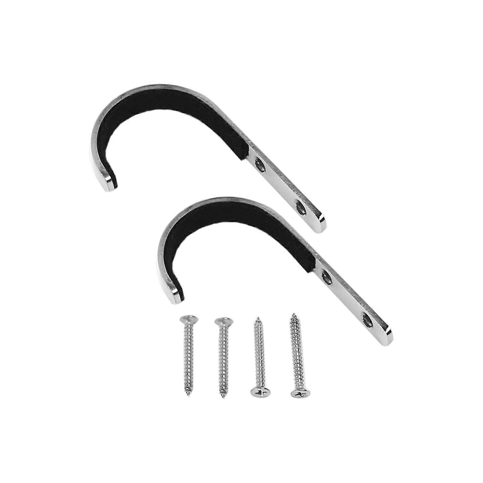 Stainless Steel Wall Mount Hooks for Storage 2Pcs Set