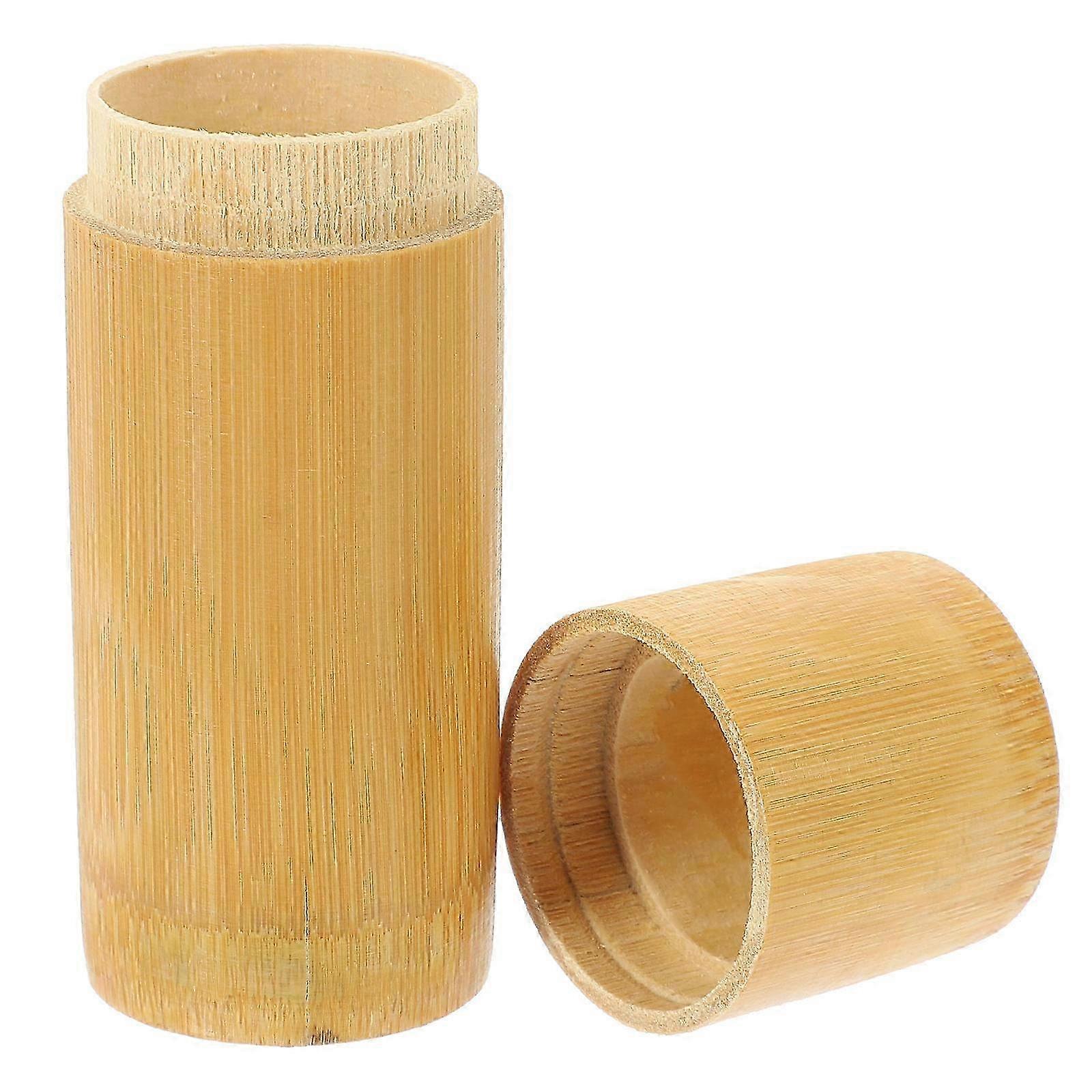 Match Holder Bamboo Jar Multi-Functional Storage Box compatible with Home Use