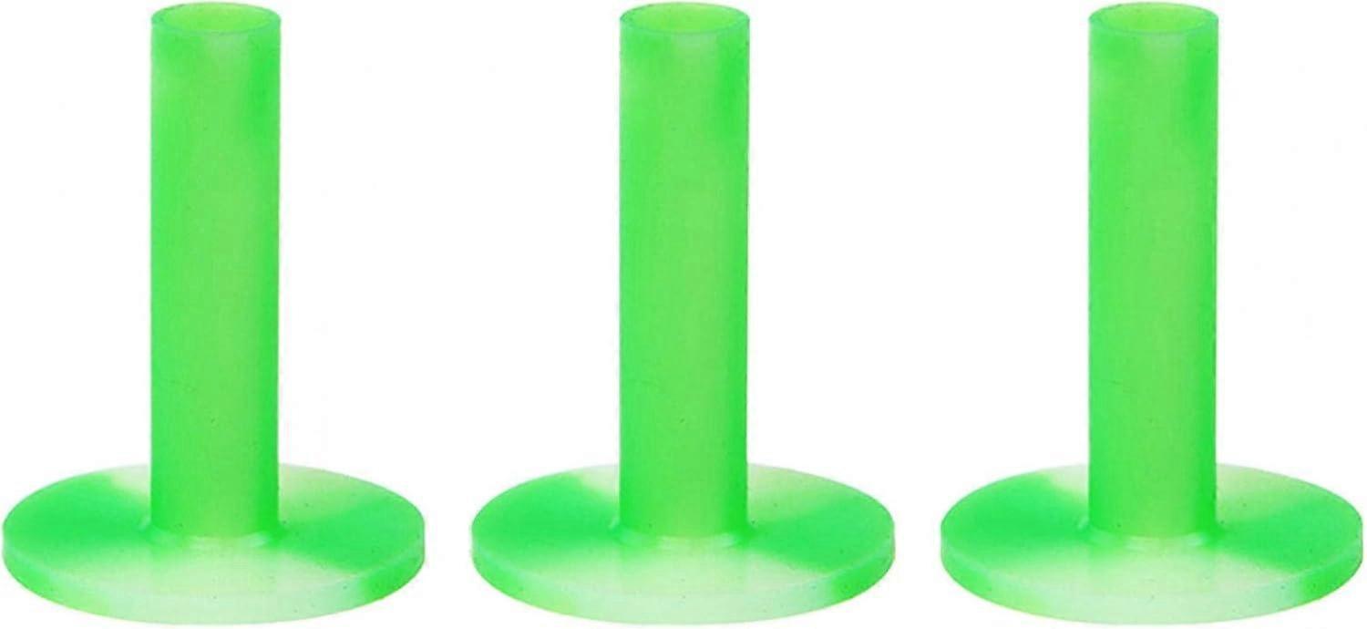 Rubber Golf Tees, Durable Sof Rubber Tees for Driving Range Golf Practice Mat(3pcs, green)