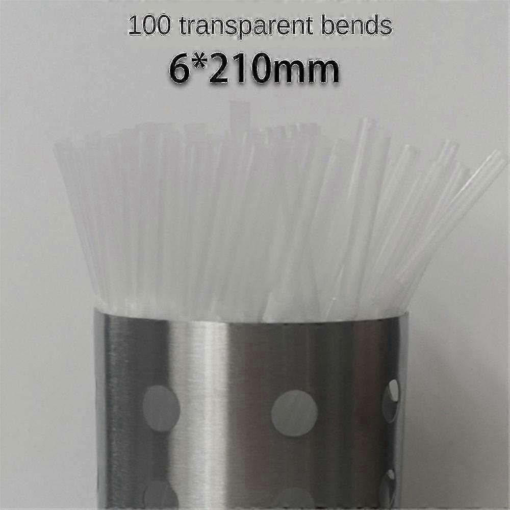 Flexible Black PP Drinking Straws 6mm