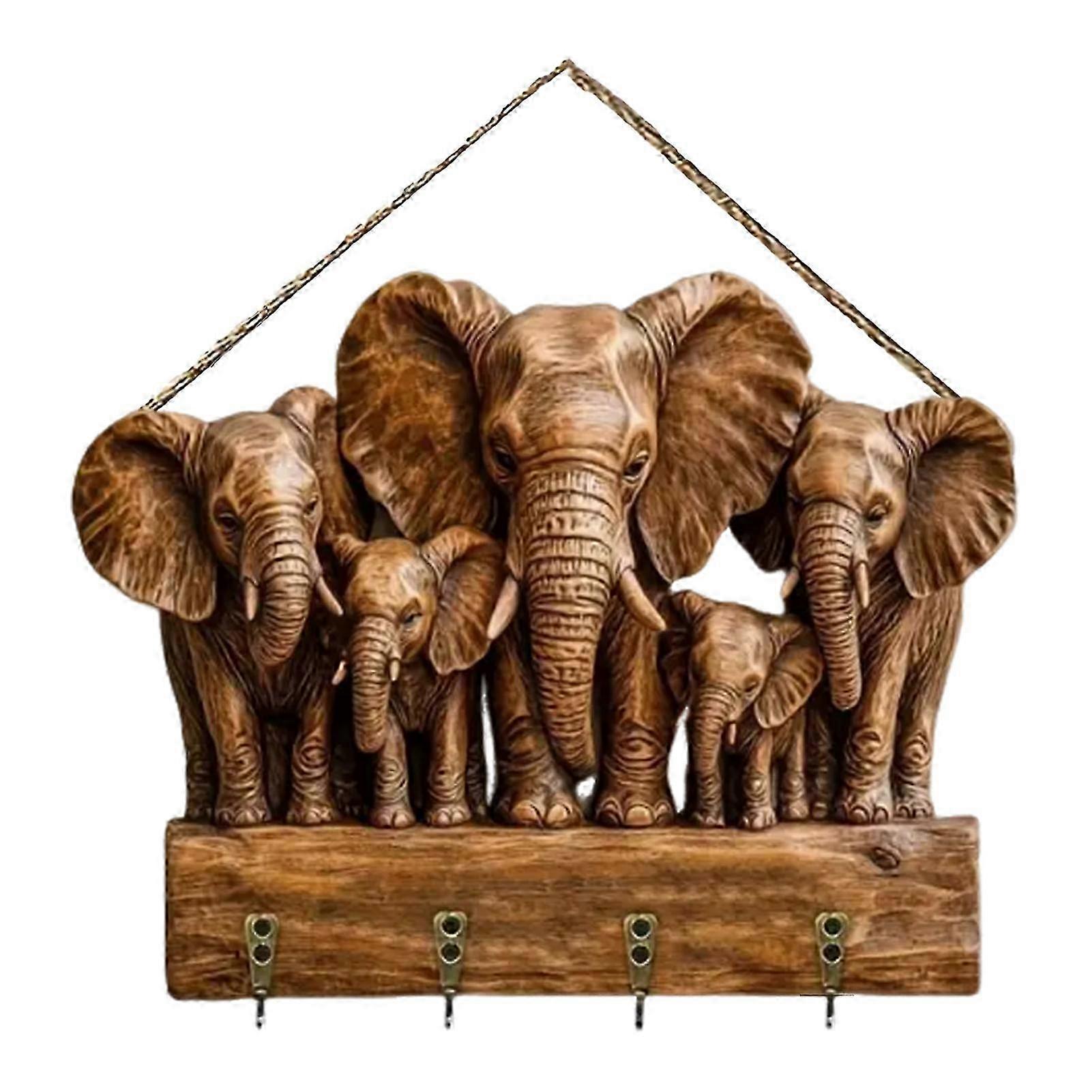 Pine Animal Decor Sign with 4 Hooks