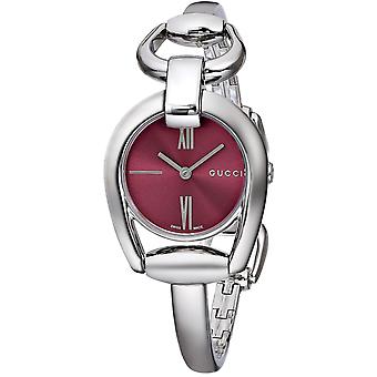 R.gucci horsebit sm rj.osc.steel Swiss Quartz Analog Woman Watch with YA139502 Stainless Steel Bracelet
