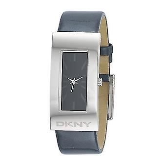 R. DKNY Essentials e/Cor/Grey Quartz analoge vrouw horloge met NY4749 Cowskin armband