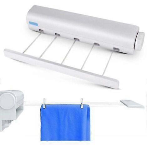 Automatic retractable clothesline with five spring wires