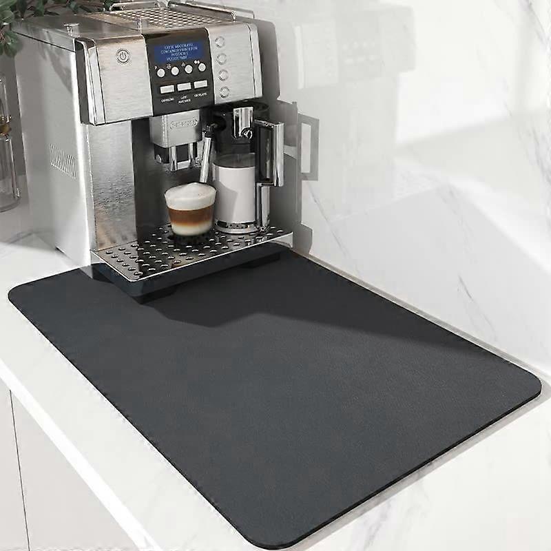 Super Absorbent Drain Pad Solid Colour Coffee Mat Quick Dry Dish Drying Placemat Heat Resistant Tableware Kitchen Decor