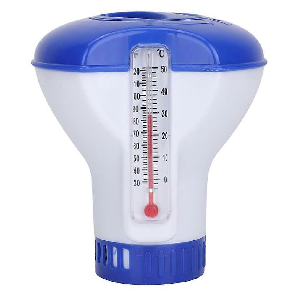 Floating Chlorine Dispenser with Builtin Pool Thermometer, Adjustable Release 5 Inch