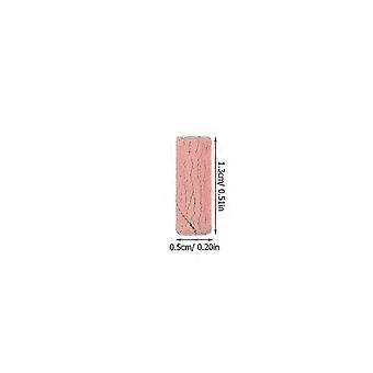 Pink Nail Drill Sanding Bands, 100 Pack with 2 Heads, for Gel Nails, Dead Skin Removal and Precision Shaping, Home and Salon Use PZC