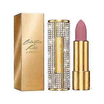 Hot Lipstick, Bean Sand Color, Silky Texture, Moisturizing, Long Lasting, Non Smudging, Diamond Studded, Lip Makeup