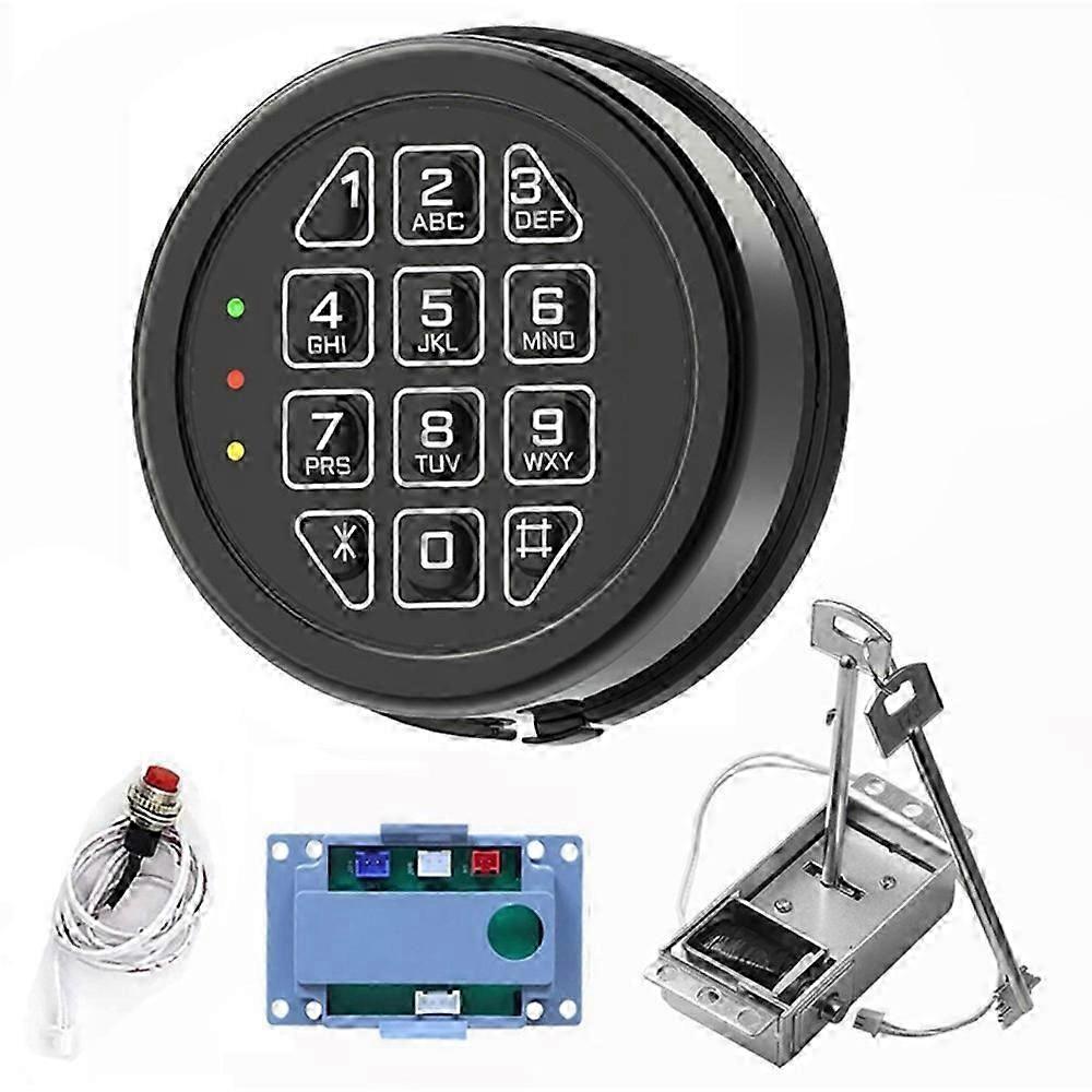 Electronic Safe Lock Replacement Panel Kit (Includes Solenoid Lock and 2 Emergency Keys)-SNNGV