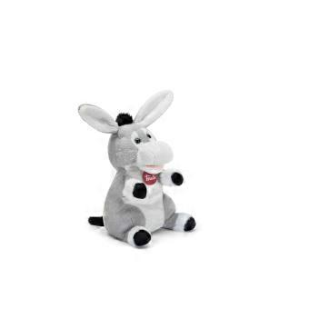 Handpop Ezel - 17 x 25 x 15 cm, pluche metgezel