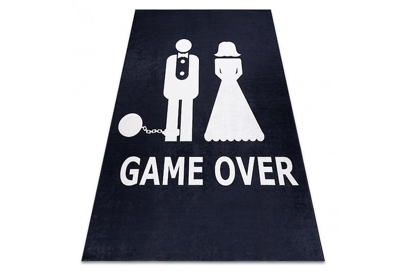 BAMBINO 2104 washing carpet 'Game over' wedding, bachelor party anti-slip - black