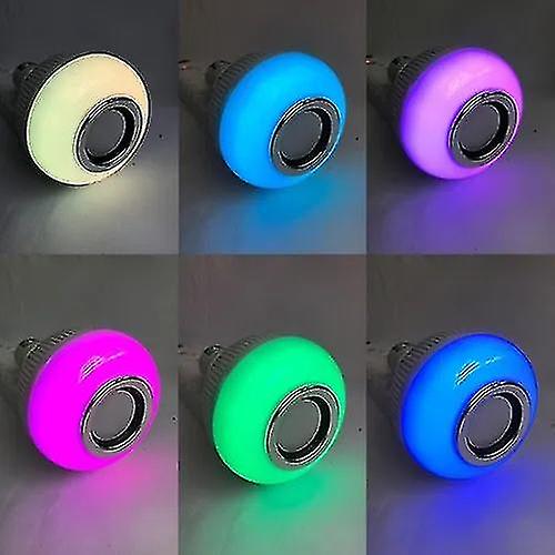 Ampoule intelligente Led avec haut-parleur Bluetooth et contrôle d’application Rgb Multi Color Changing Dimmable Timer Dimmable Remote Control Music Lamp