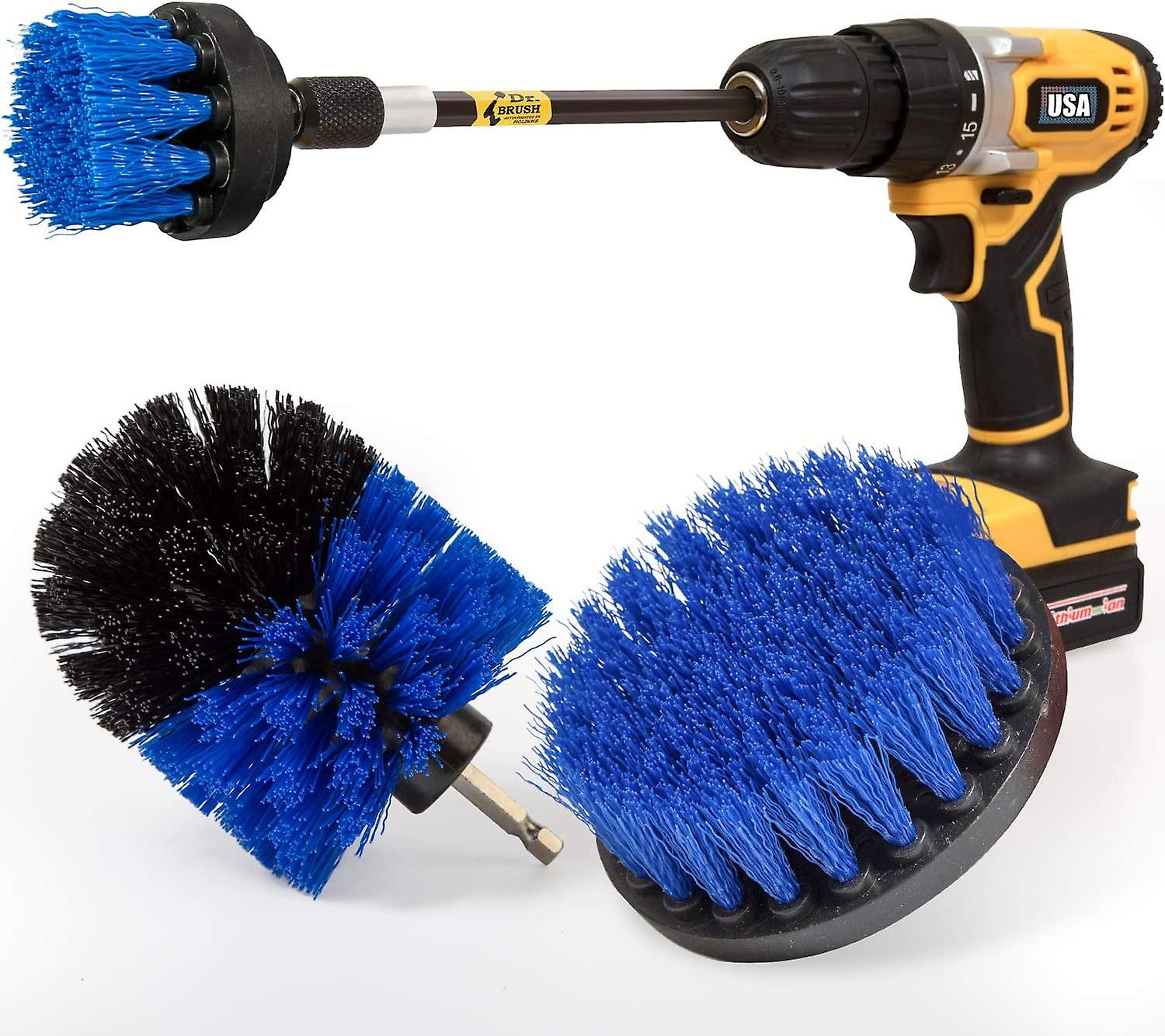 Drill Brush 4 Pack Blue Cleaning Brush