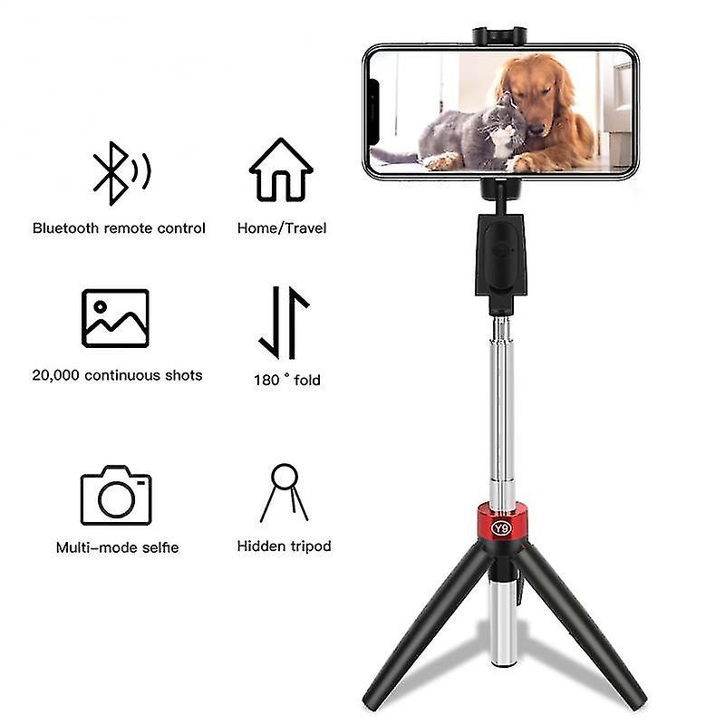 3 In1 Bluetoothワイヤレス自撮り棒三脚折りたたみ式アンプ。一脚ユニバーサル、スマートフォン用、スポーツアクションカメラ用