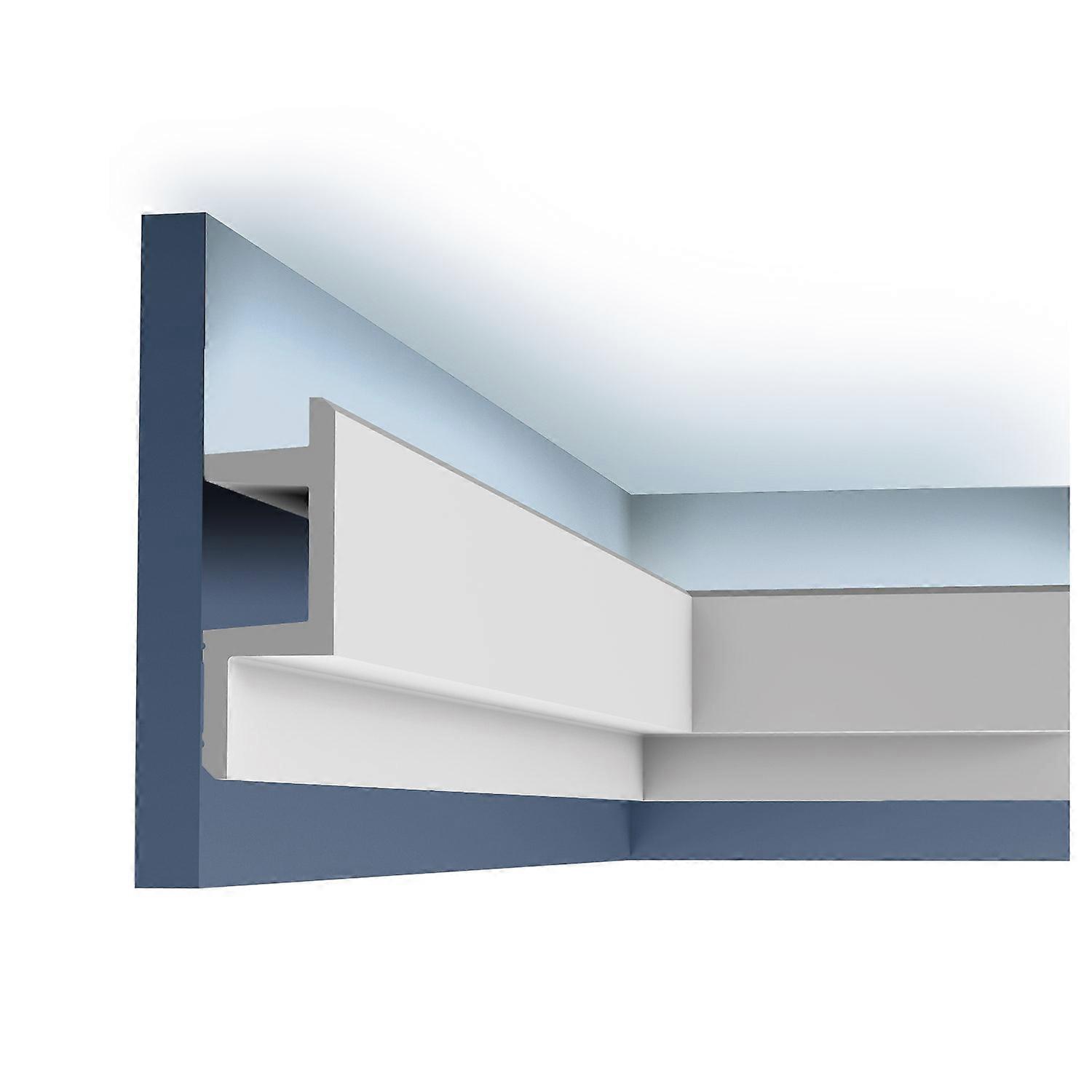 Orac Decor 1 x Cornice moulding C383 MODERN white Purotouch® pre-primed lightweight, sturdy, dimensionally stable appropriate