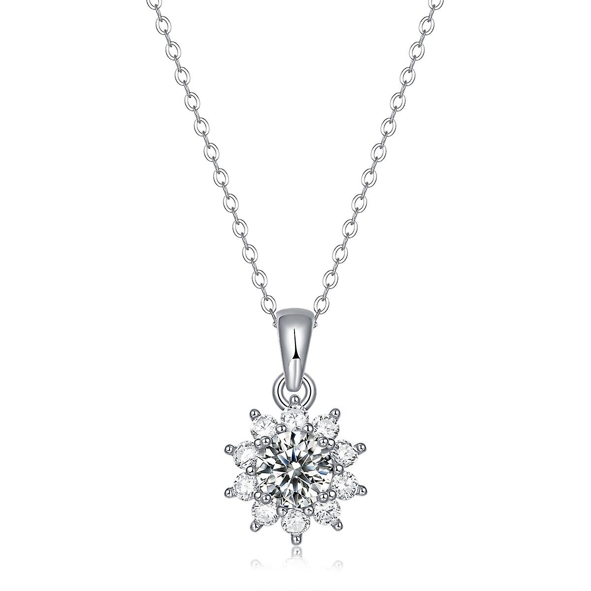 S925 Silver Moissanite Clasp Chain Necklace